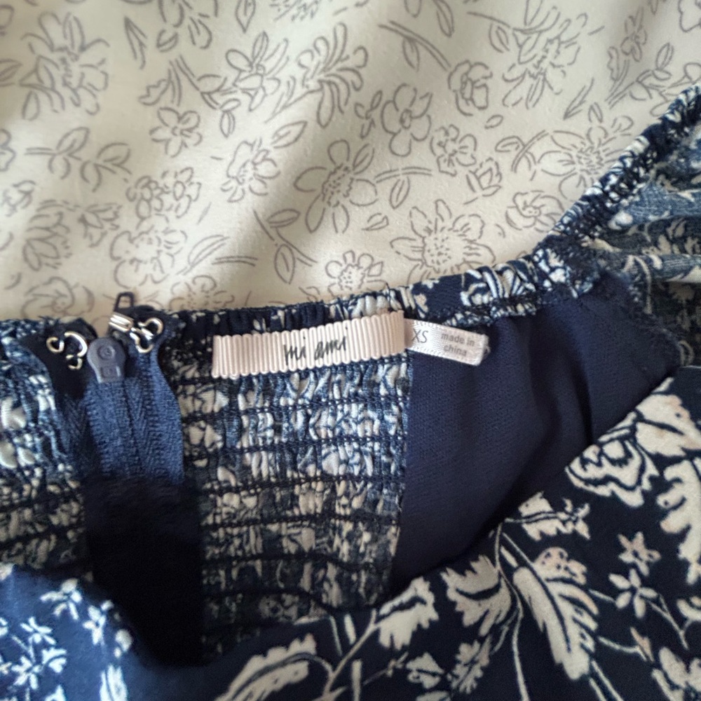 Navy Blue Floral dress